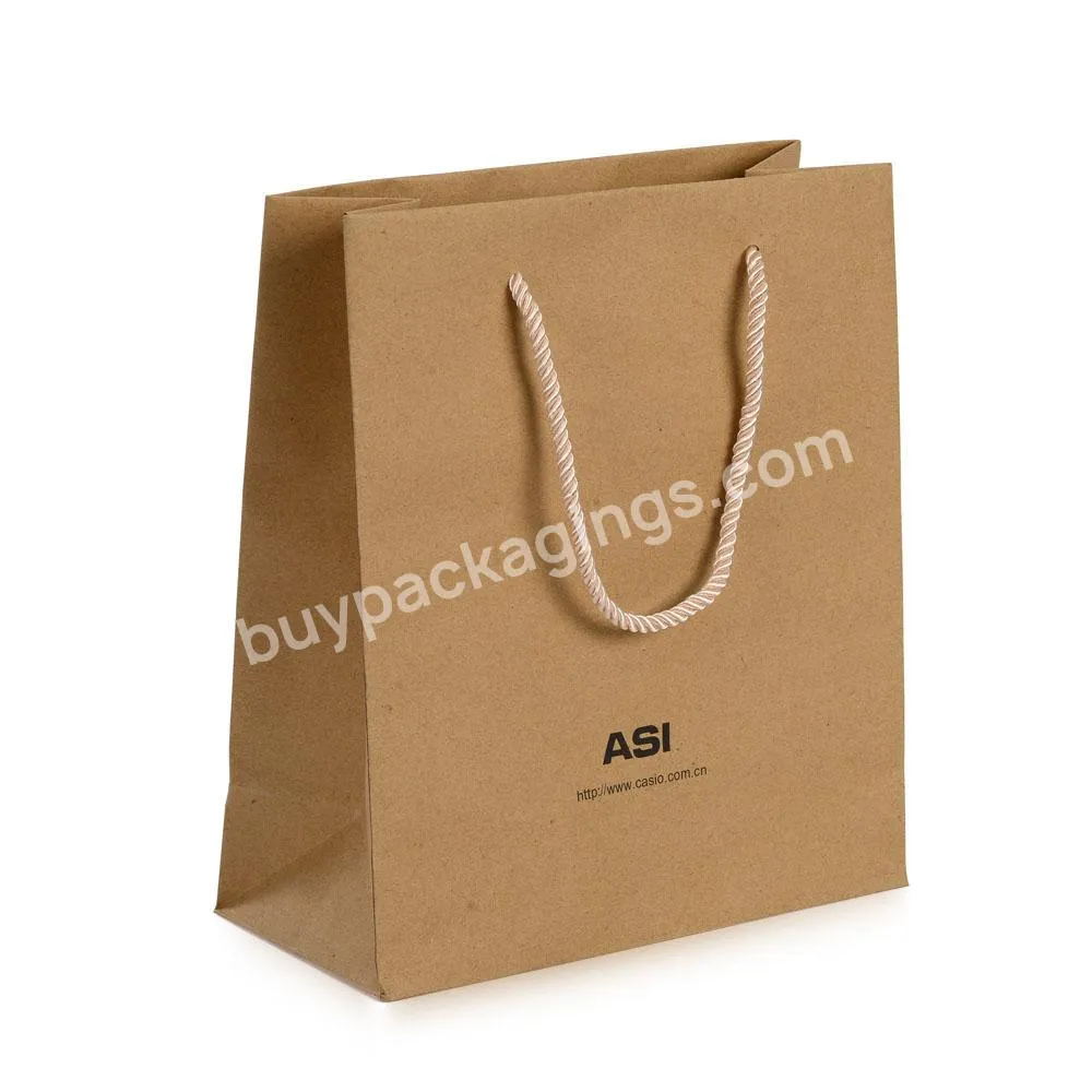 Wholesale Cheap Decorate Eco Friendly Personalized Small Brown Craft Paper Bag Embalagens De Papel