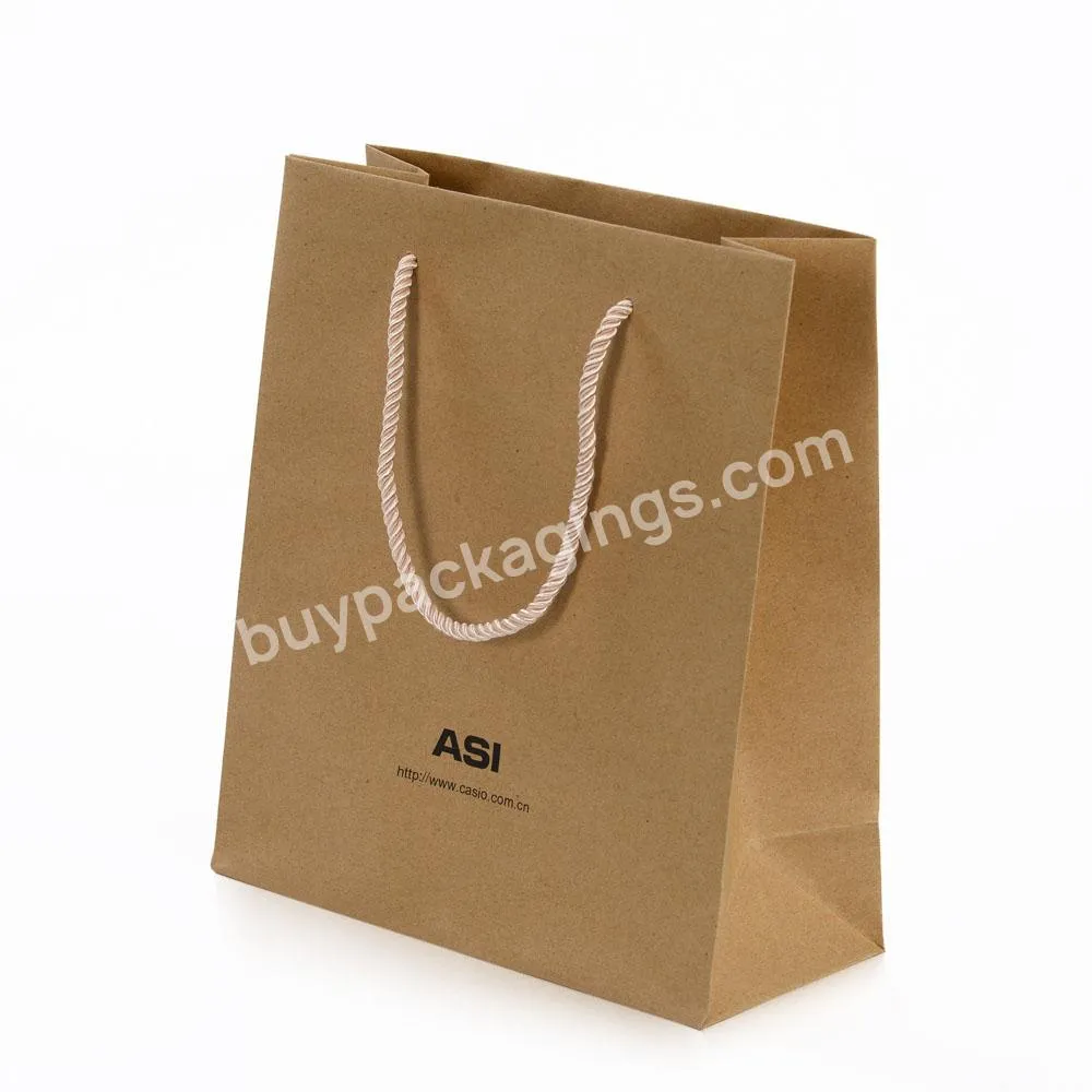 Wholesale Cheap Decorate Eco Friendly Personalized Small Brown Craft Paper Bag Embalagens De Papel