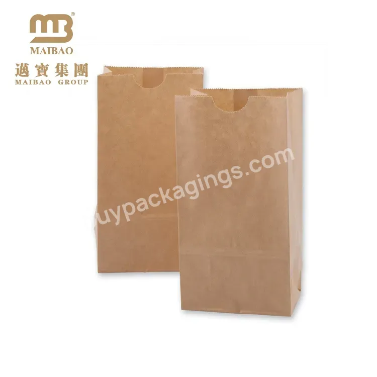 Wholesale Cheap Individual Small Food Packaging Customized Brown Kraft Paper Biscuit Cookie Packaging Bags