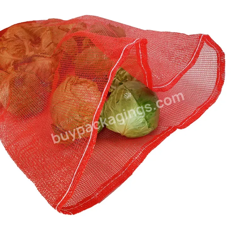 Wholesale Cheap Reusable Red Woven Polypropylene Pp Leno Onion Mesh Bag