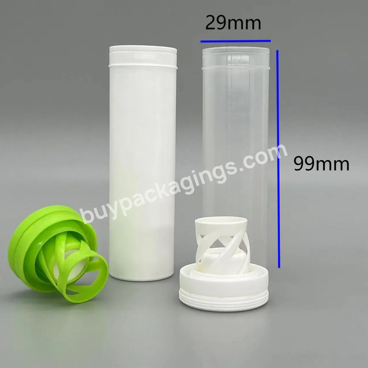 Wholesale Cheap Square Empty Pet Plastic Bottle Cap And Effervescent Tablets Tubes