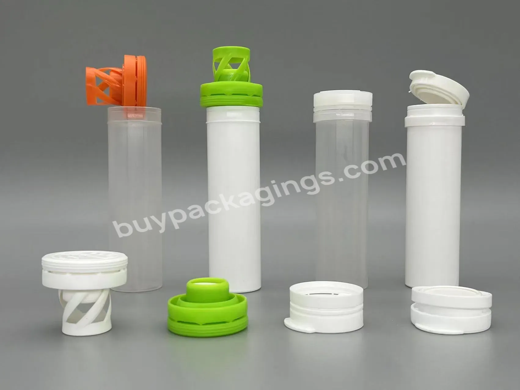 Wholesale Cheap Square Empty Pet Plastic Bottle Cap And Effervescent Tablets Tubes