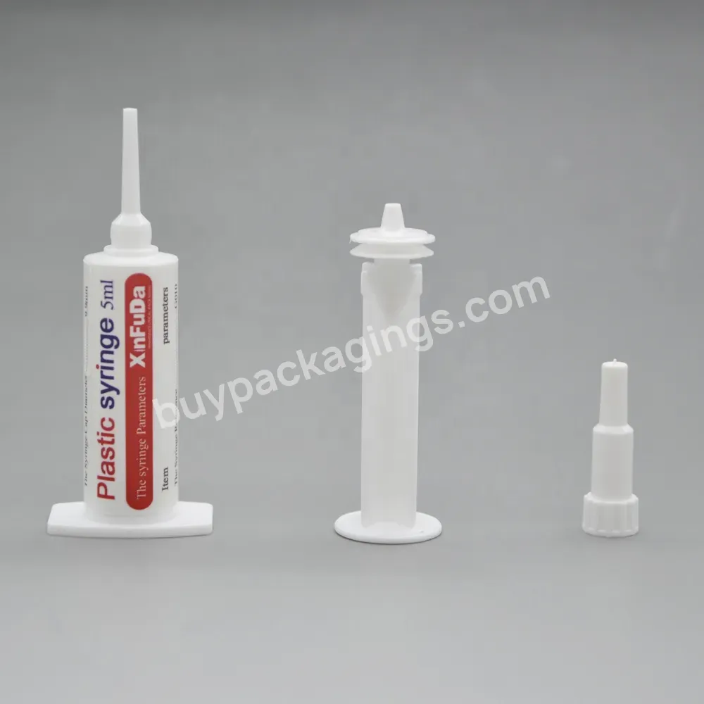 Wholesale Cheap Veterinary Instrument Gel Syringe Plastic Veterinary Medical Packaging Small 5ml Treating Cow Mastitis Syringe