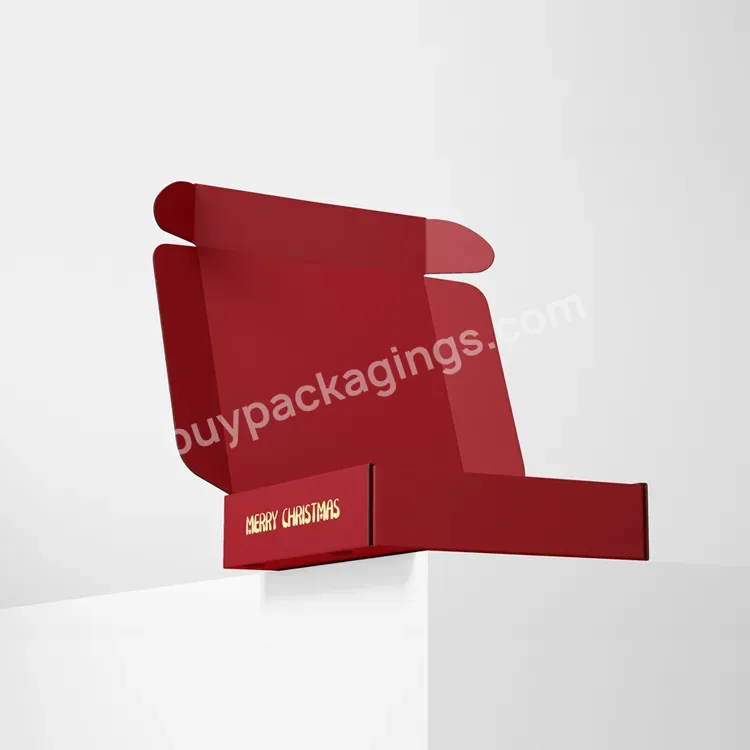 Wholesale Christmas Color Gifts Shipping Paper Mailer Packaging Box With Custom Logo