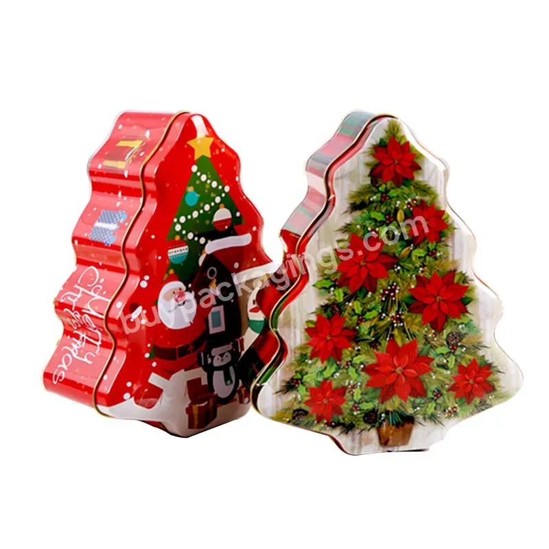 Wholesale Christmas Tree Shaped Gift Tin Box