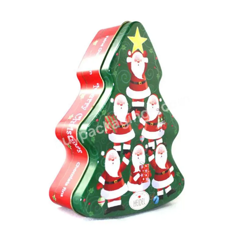 Wholesale Christmas Tree Shaped Gift Tin Box
