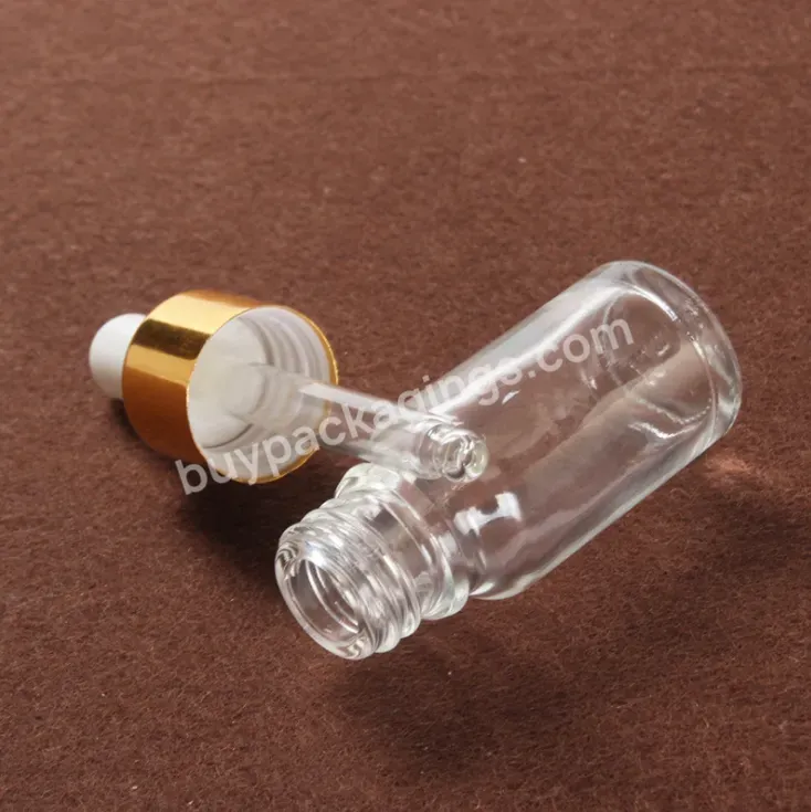 Wholesale Clear Transparent Empty Essential Oil Skin Care Massage Oil Glass Dropper Bottle 5ml 10ml 15ml 20ml 30ml 50ml 100ml