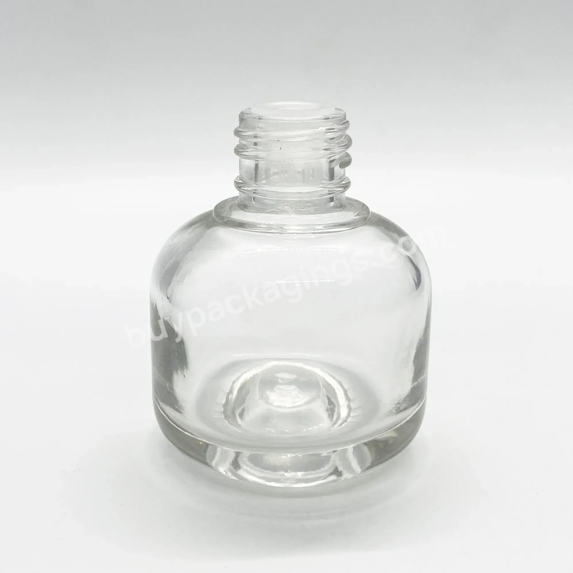 Wholesale Clear Transparent Glass Bottle 30ml Flat Round Glass Dropper Essential Oil Bottle With Gold Dropper