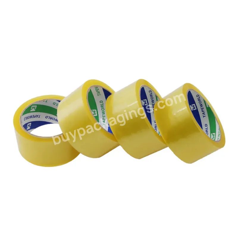 Wholesale Clear Transparent Yellow Waterproof Acrylic Bopp Adhesive Box Sealing Packaged Tape