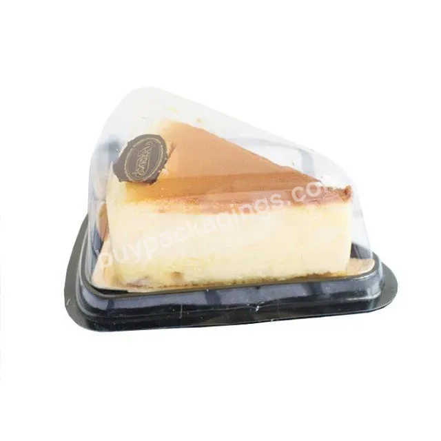 Wholesale Clear Triangle Pet Plastic Cupcake Container Clear Cake Box With Lid