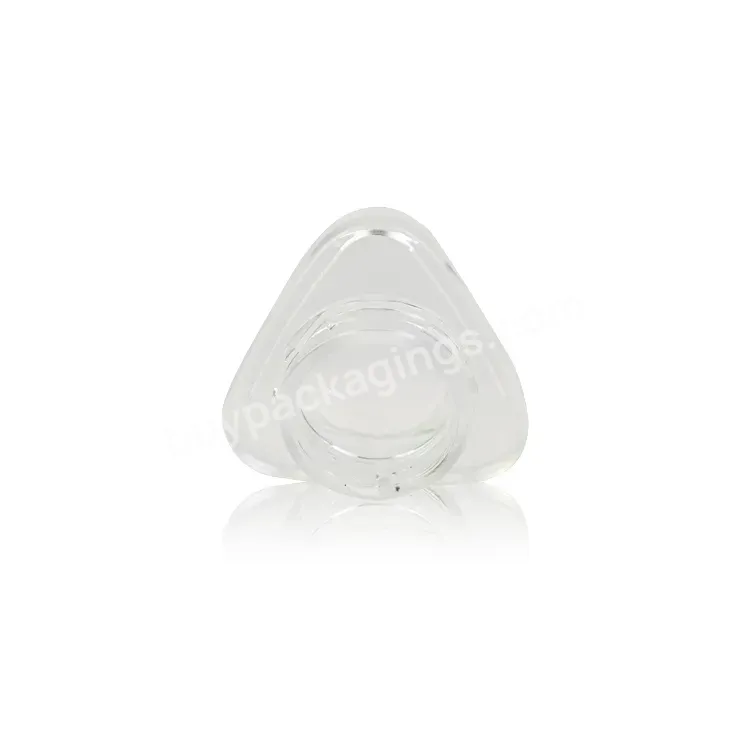 Wholesale Clear Triangle Sharp Oil Packaging Container Child Resistant/proof 5 Ml Glass Concentrate Jar With Lid