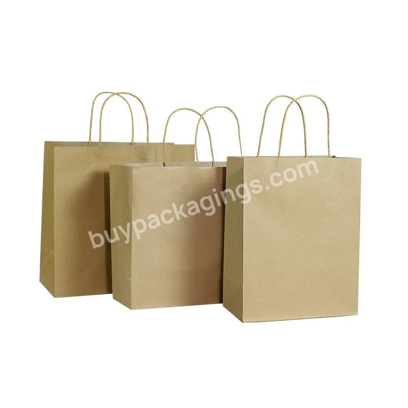 Wholesale clothing store shopping packaging paper bag takeaway milk tea color printing kraft paper tote bag