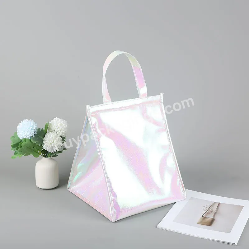 Wholesale Color Cake Insulation Bag Portable Hand Sewn Eco-friendly Zipper Aluminum Foil Cooler Cake Packaging Bag