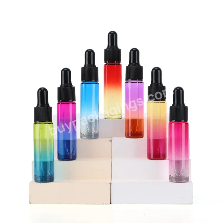 Wholesale Colorful 10ml Essential Oil Glass Dropper Bottle With Paper Tube