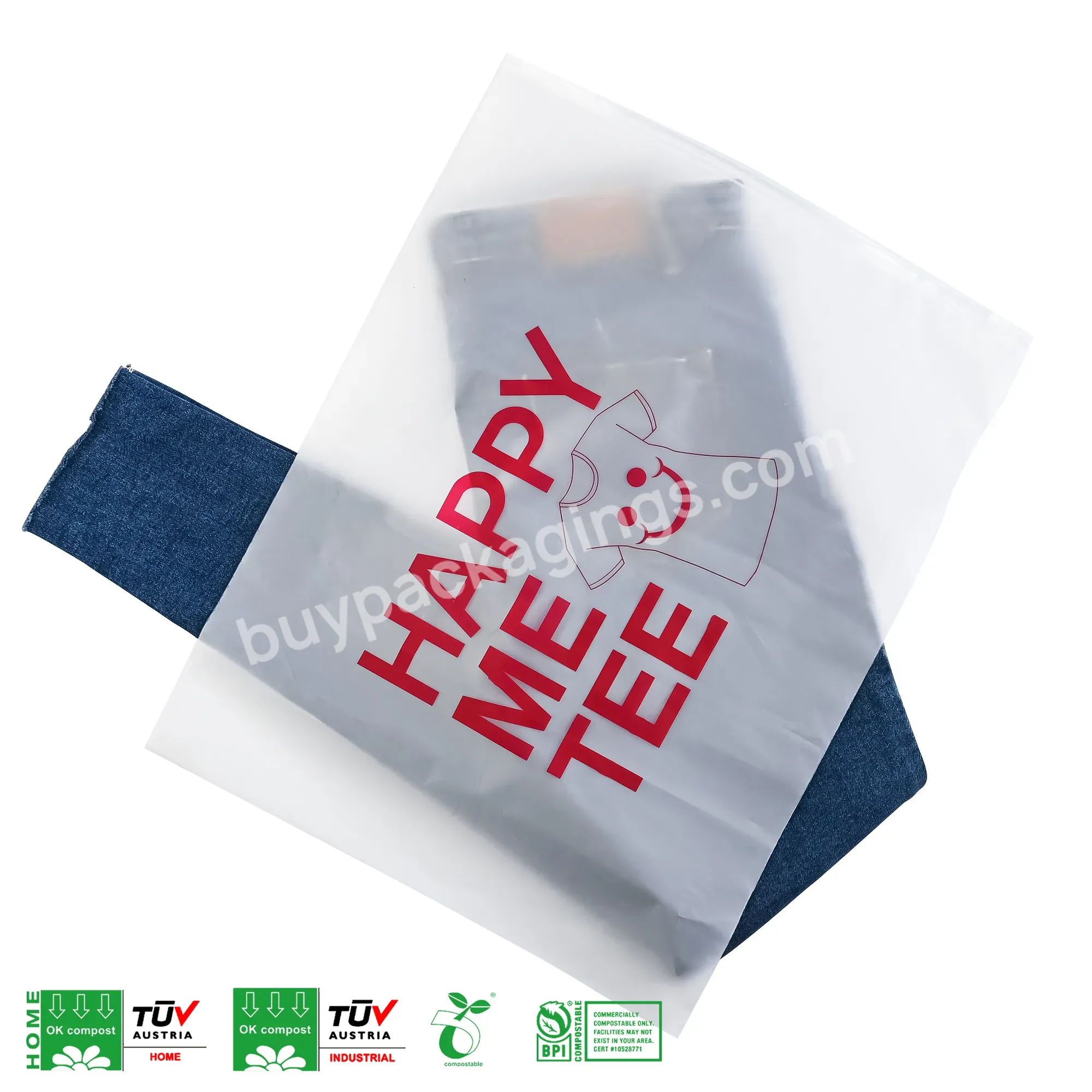 Wholesale Compostable Custom Logo Printed Packing Clothing Zipper Bag Ziplock Bags