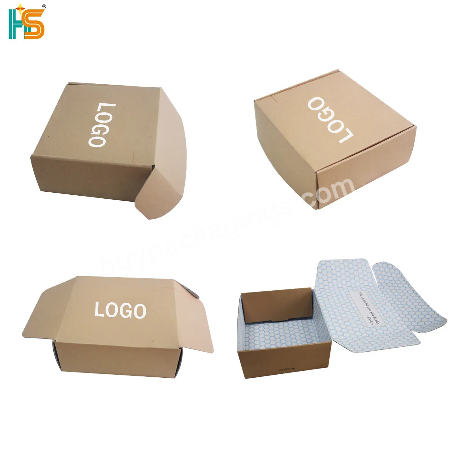 Wholesale Corrugated Packaging Box Custom Mailer Brown Kraft Paper Box