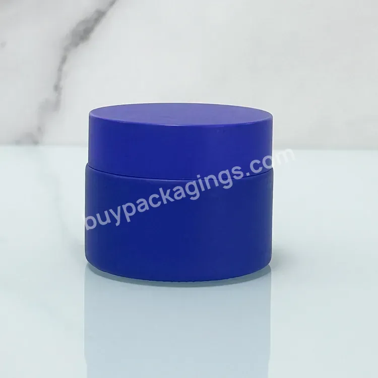 Wholesale Cosmetic 50ml 60ml Matte Purple Frosted Purple Glass Cream Jar With Purple Lid 5g 10g 20g 50g 100g 200g Glass Jars - Buy Green Glass Jar,Cosmetic Jars,Glass Jar.