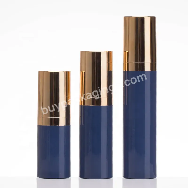 Wholesale Cosmetic Blue Plastic Pump Bottle 20ml 30ml 50ml 1oz Airless Bottle Packaging