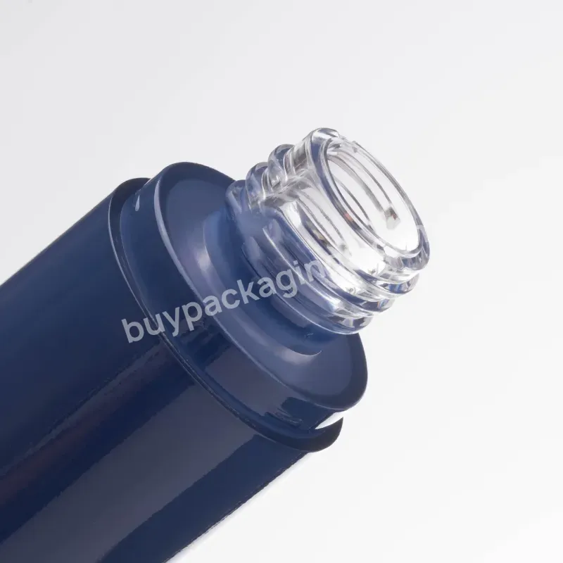 Wholesale Cosmetic Blue Plastic Pump Bottle 20ml 30ml 50ml 1oz Airless Bottle Packaging