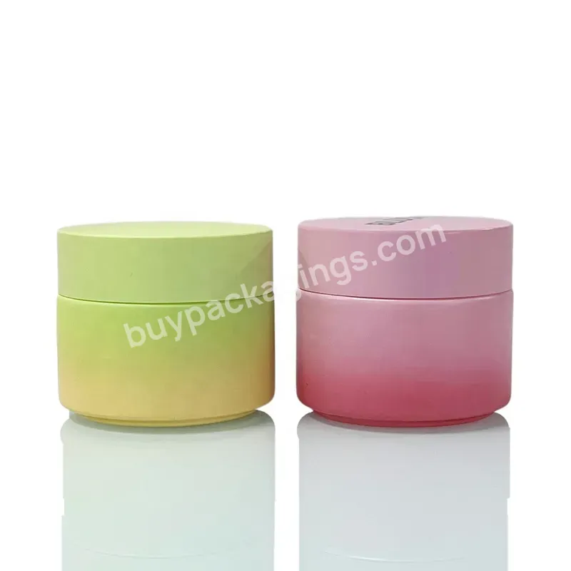 Wholesale Cosmetic Ceramic Packaging Creme Frosted Opal White Glass Jars Cosmtique With Colorful Cap - Buy Cosmetic Ceramic Packaging,50 Ml White Glass Cosmetic Jars,White Cosmetic Glass Jar.