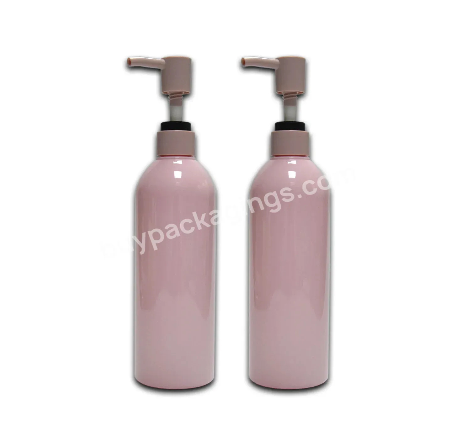 Wholesale Cosmetic Container 500ml Pink Cute Customized Plastic Pet Shampoo Bottle Hair Conditioner And Body Wash Lotion Bottle