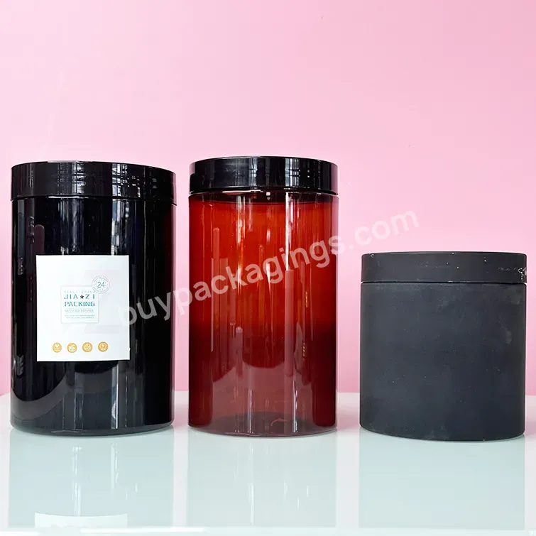 Wholesale Cosmetic Containers 50ml 60ml 100ml 120ml 150g 200ml 250ml 500ml Black Face Cream Pet Plastic Jars