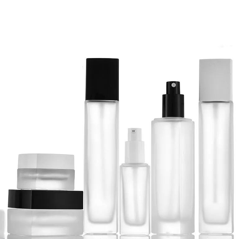 Wholesale  Cosmetic For Skin Care High Quality Reasonable Price Customized Frosted Glass Bottle