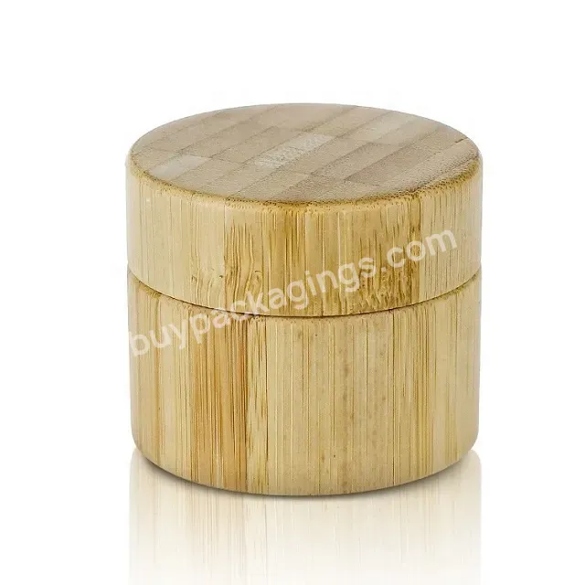 Wholesale Cosmetic Packaging 30ml 50ml 100ml Small Glass Bamboo Cream Jar With Wooden Lid Glass Jars And Lids Personal Care