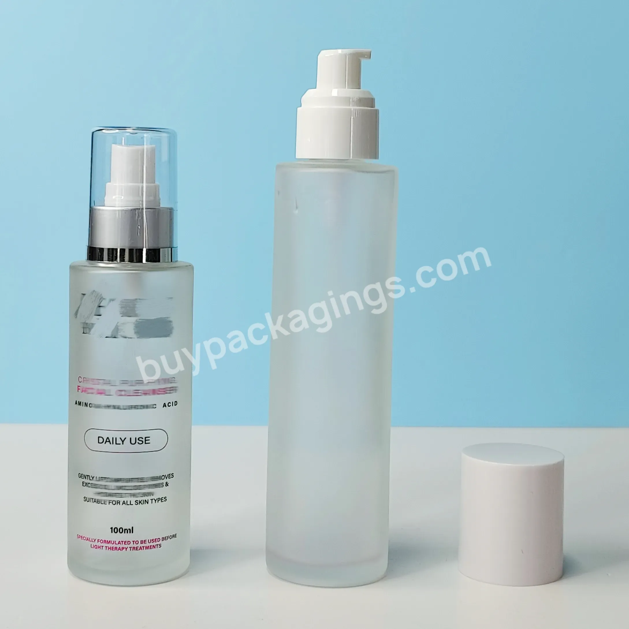 Wholesale Cosmetic Packaging Toner Facial Cream Container Empty Skincare Set Bottle Glass Bottle