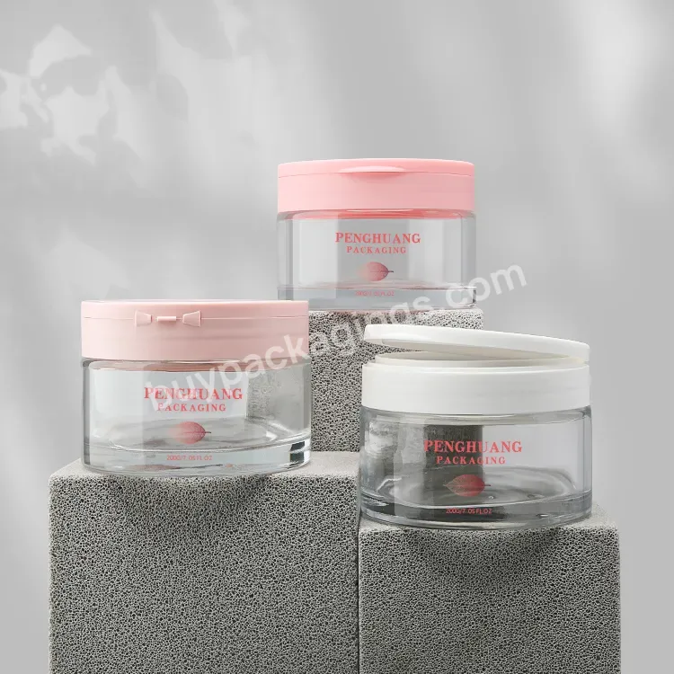 Wholesale Cosmetic Scrubbing Cream Jar 200g Salicylic Acid Glass Cream Jar Body Butter Containers - Buy Skincare Jar Glas,Cosmetic Packaging Jar,Face Cream Jar.