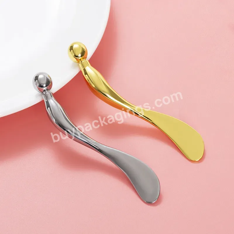 Wholesale Cosmetic Spoons Metal Mini Makeup Spatula Scoop Cosmetic Facial Cream Spoon For Women Girls