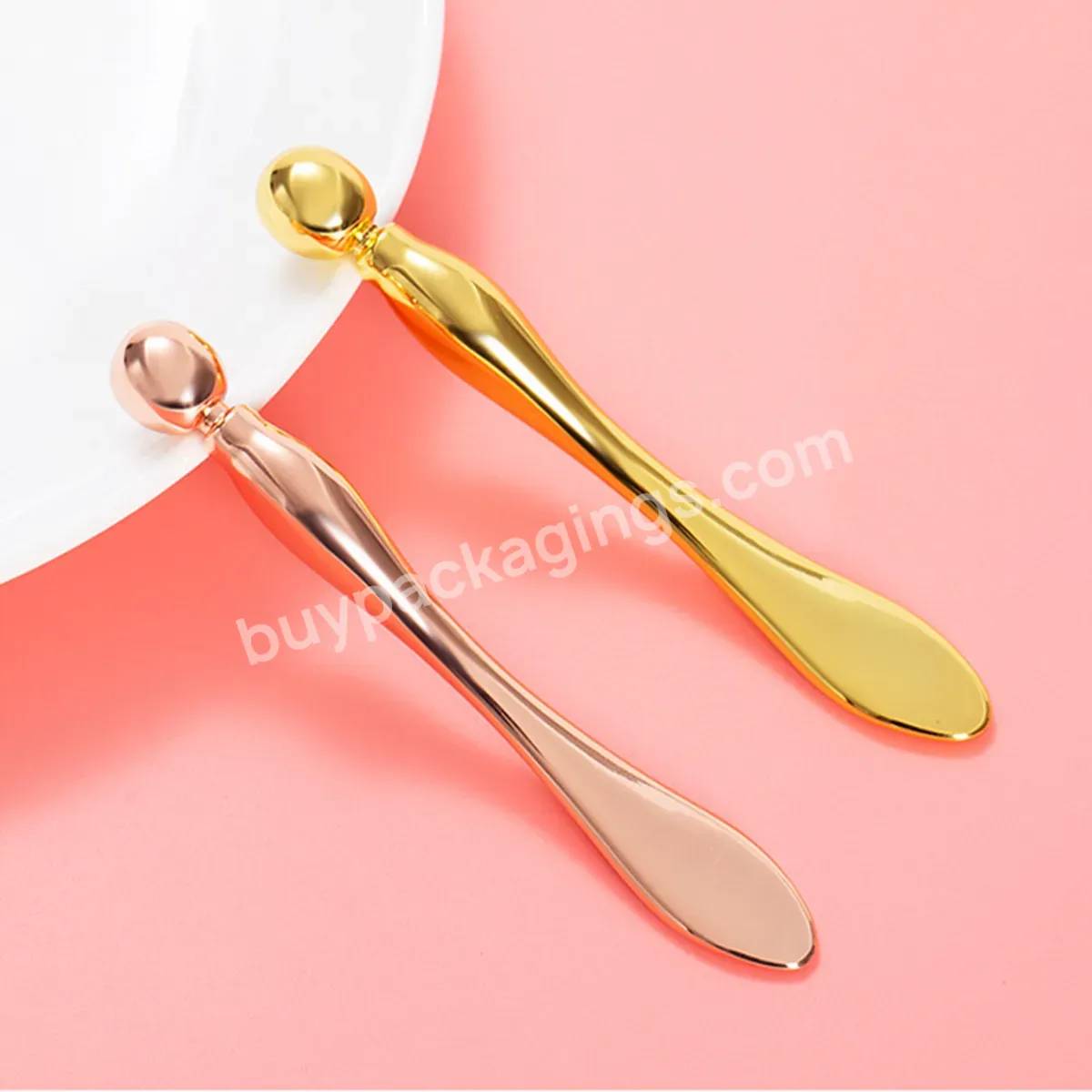 Wholesale Cosmetic Spoons Metal Mini Makeup Spatula Scoop Cosmetic Facial Cream Spoon For Women Girls