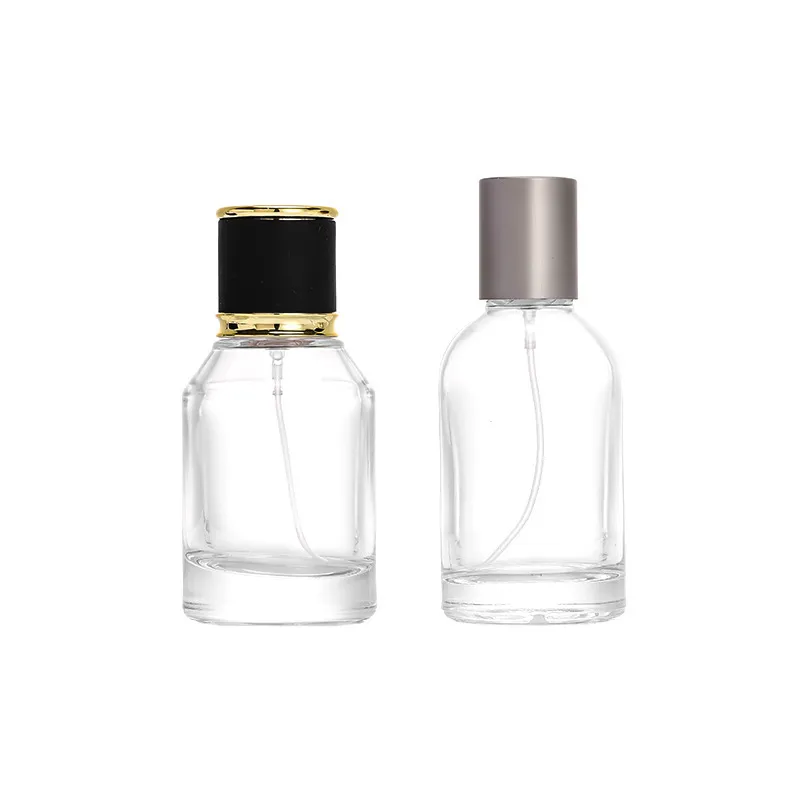 Wholesale Cosmetics Portable Cheap Price Clear Glass Material Cylinder Shape Spray Glass Perfume Bottle