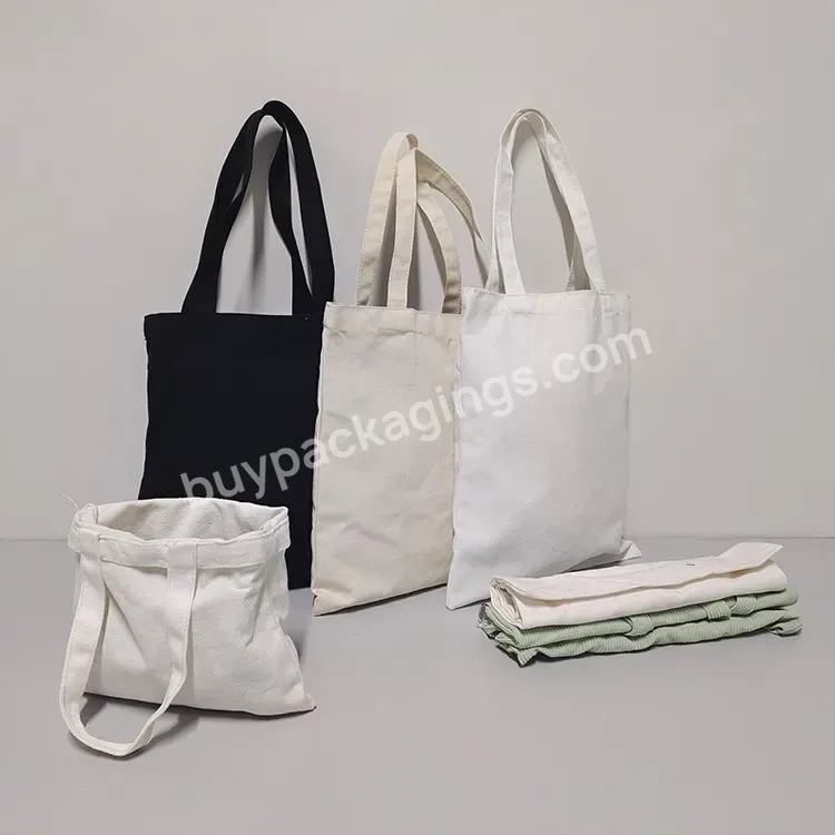 Wholesale Cotton Shopping Canvas Tote Bag Style Size Customized Foldable Canvas Reusable Shopping Bag With Custom Printed Logo