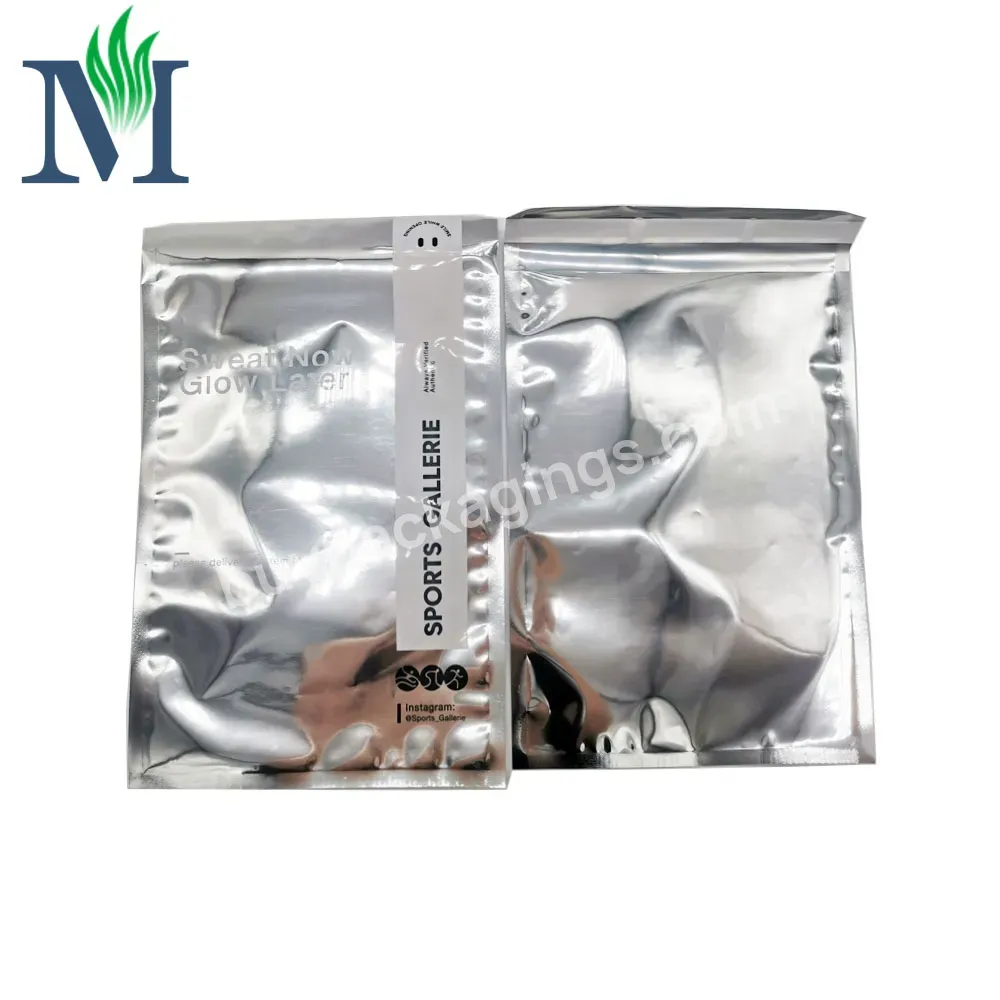 Wholesale Courier Mailing Custom Printed Laser Metallic Silver Poly Mailer Bags For Socks