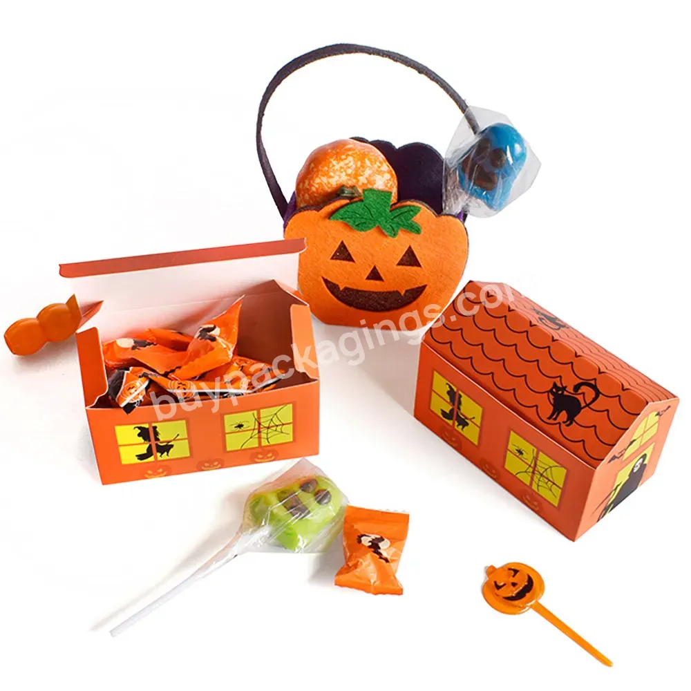 Wholesale Creative Halloween Pumpkin Packaging Box Happy Helloween Party Decor Trick Or Treat Supplies Paper Box Gift Boxes