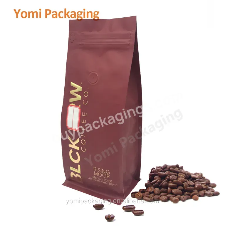 Wholesale Cusotmed Printed Gusset Mylar Foil Coffee Bags With Valve