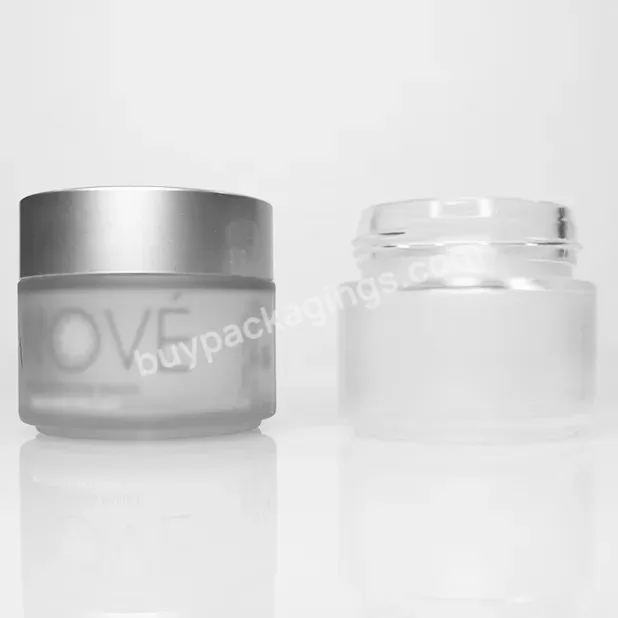 Wholesale Custom 0.5oz 1oz 4oz 30ml 50ml Skincare Scrub Night Repair Acrylic Clear Body Cream Glass Jar