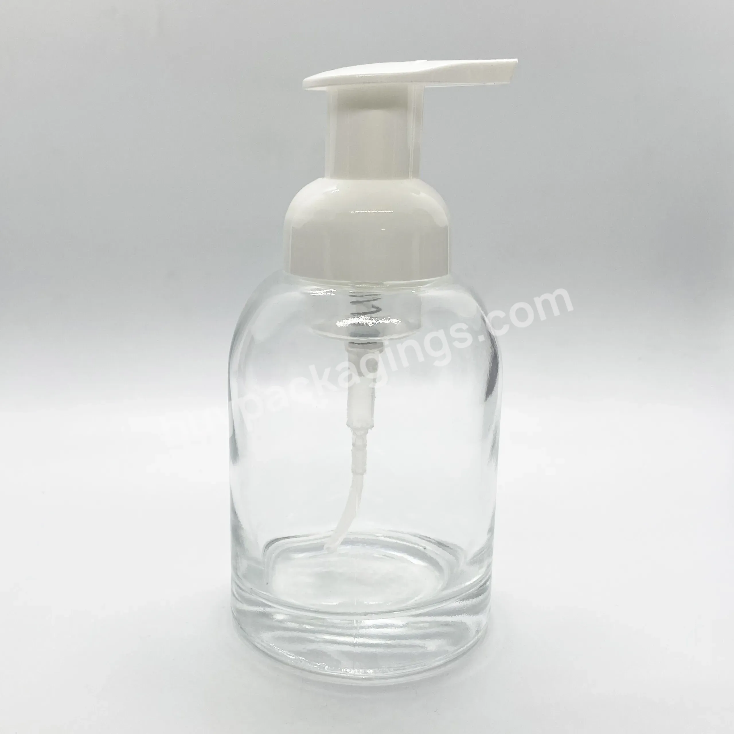 Wholesale Custom 250ml Empty Glass Bottle 40mm Neck Glass Foam Bottle Liquid Soap Hand Wash Sanitizer Dispenser Bottle