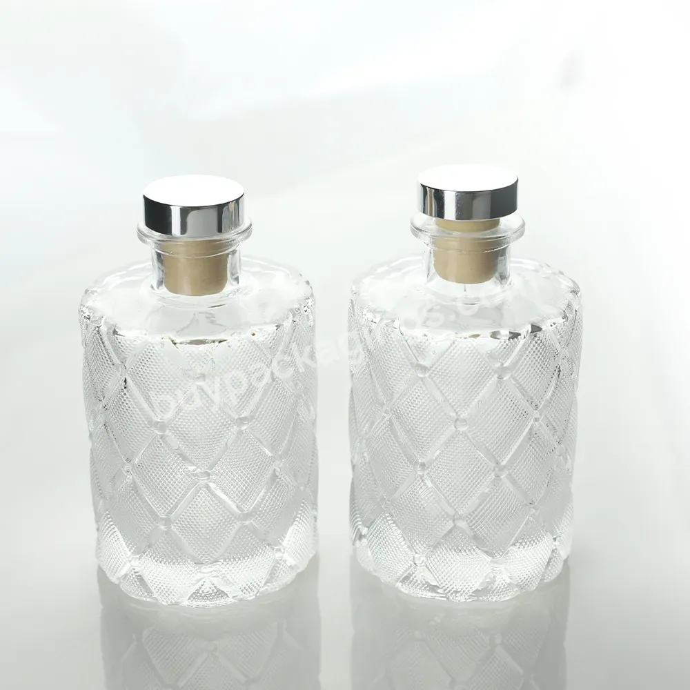 Wholesale Custom 50ml 100ml 150ml 200ml Empty Car Round Home Aroma Glass Reed Diffuser Bottle With Stopper