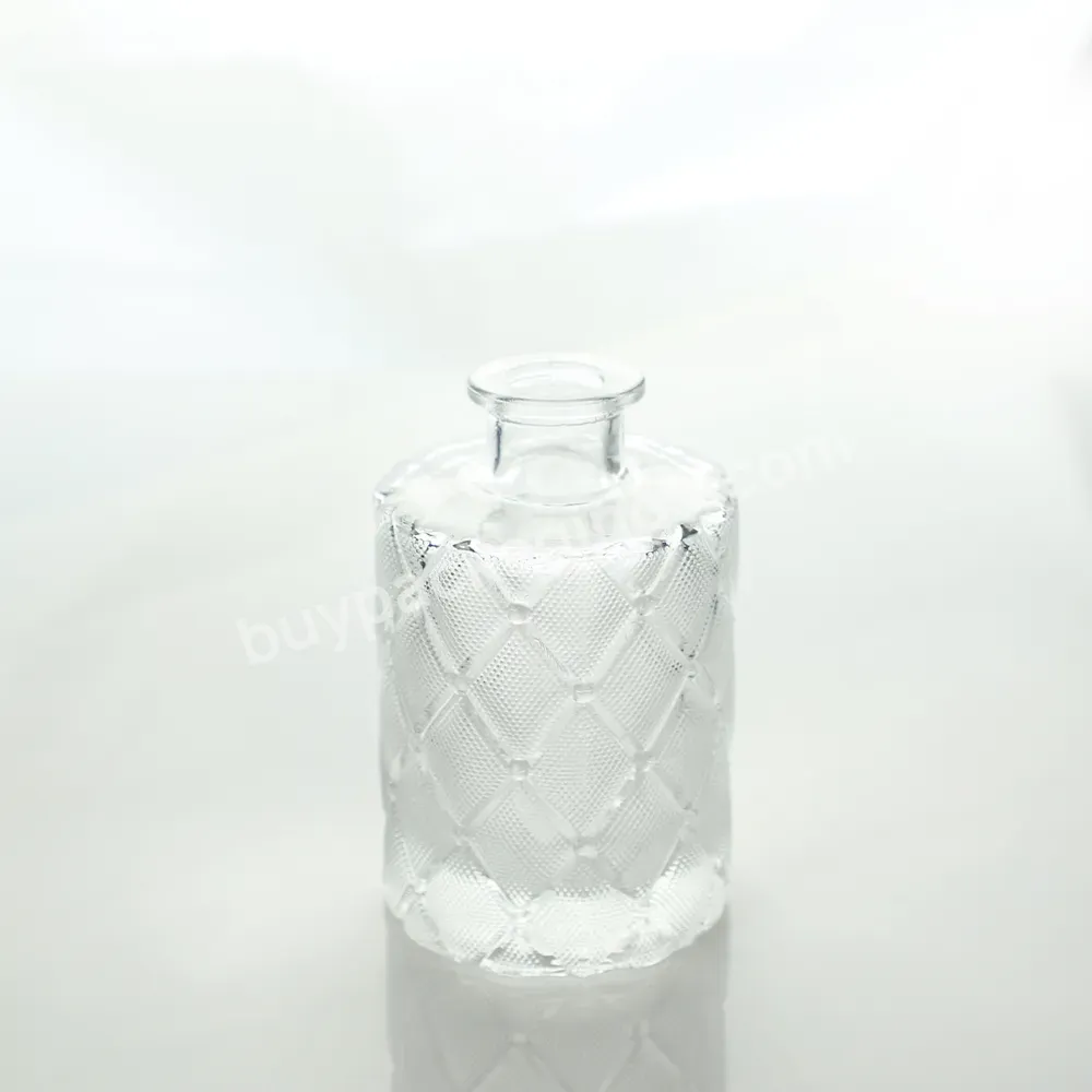 Wholesale Custom 50ml 100ml 150ml 200ml Frosted Clear Reed Diffuser Glass Bottle Perfume Bottles Wooden Lid