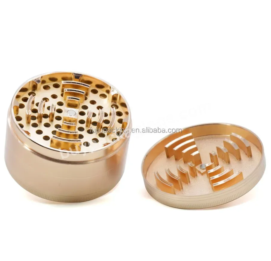 Wholesale Custom 55mm 62mm 75mm Alloy Aluminum Spice Herb Grinder Rose Gold 2.5 Inches Metal Non Stick Grinder For Herbs