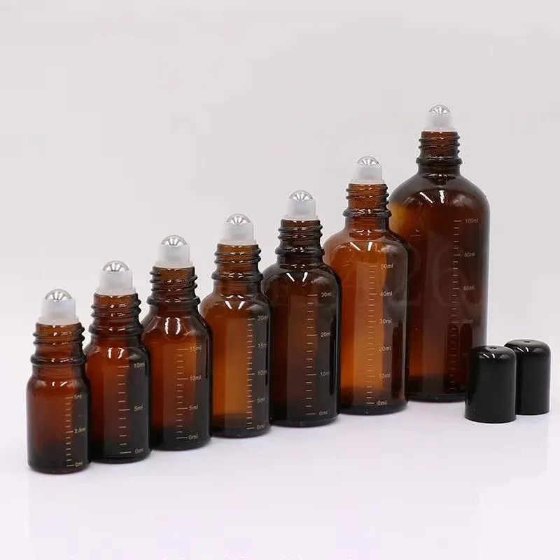 Wholesale Custom 5ML Cosmetic Essential Oil Transparent Glass Ball Bottle