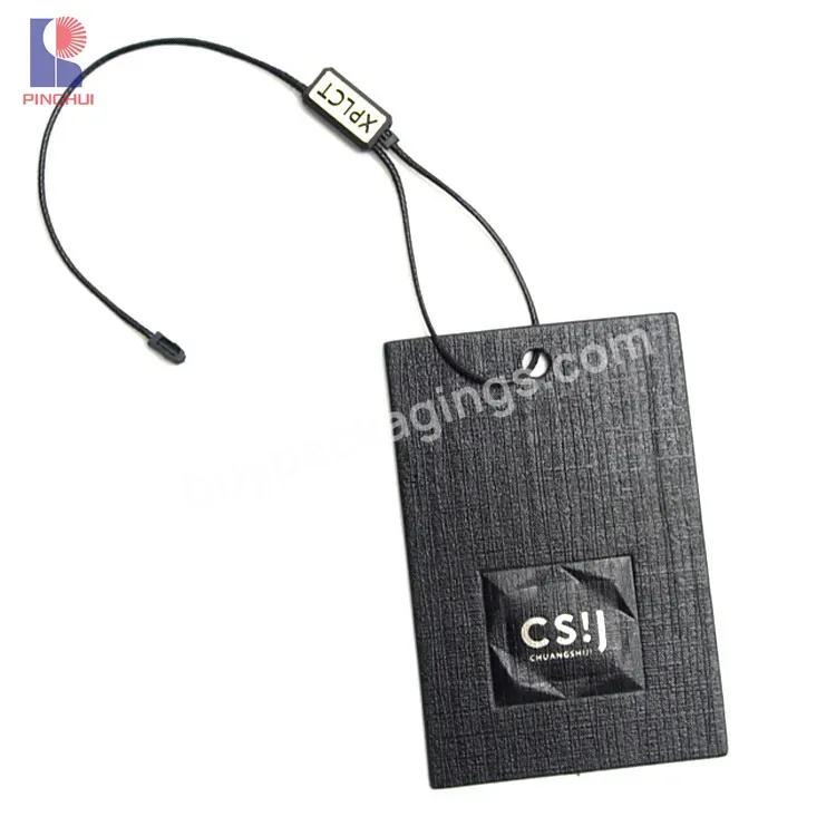 Wholesale Custom Black Clothing Hangtag And Garment Label