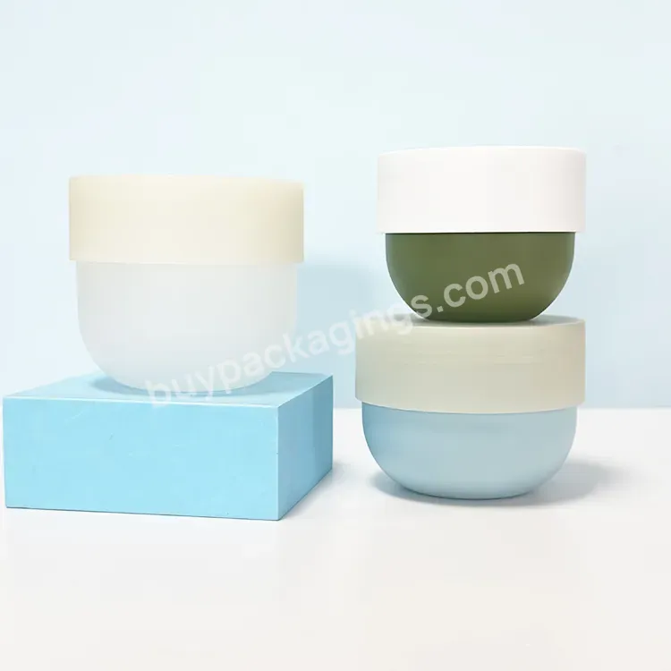 Wholesale Custom Black Empty Plastic Sealable Double Wall Pp Jar 10ml 50ml 100ml 250ml For Face Cream