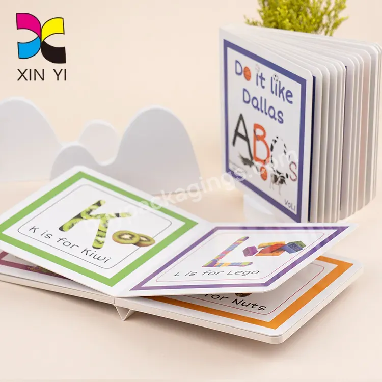 Wholesale Custom Book Printing Service Kids Story Board Book Children Alphabet Book Printing