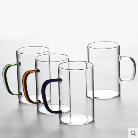 Wholesale Custom Borosilicate Good Quality Glass Cup Beer Tea Mug Cup With Handle For Bar Party Restaurant