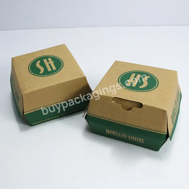 Wholesale Custom Cardboard Take Away Food Box Hamburger Box Recycle Paper