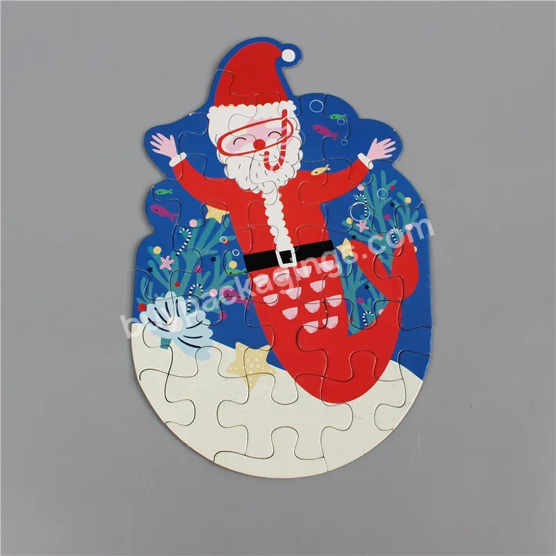 Wholesale Custom Cartoon Eco-friendly Rigid Luxury Paper Cardboard Christmas Puzzle Jigsaw Intelligent Kids Santa Claus Portable - Buy Intellectual Children Toys Puzzles Jigsaw Carton Picture For Kid,Custom Printing Cardboard Paper A3 A5 30 100 300 5