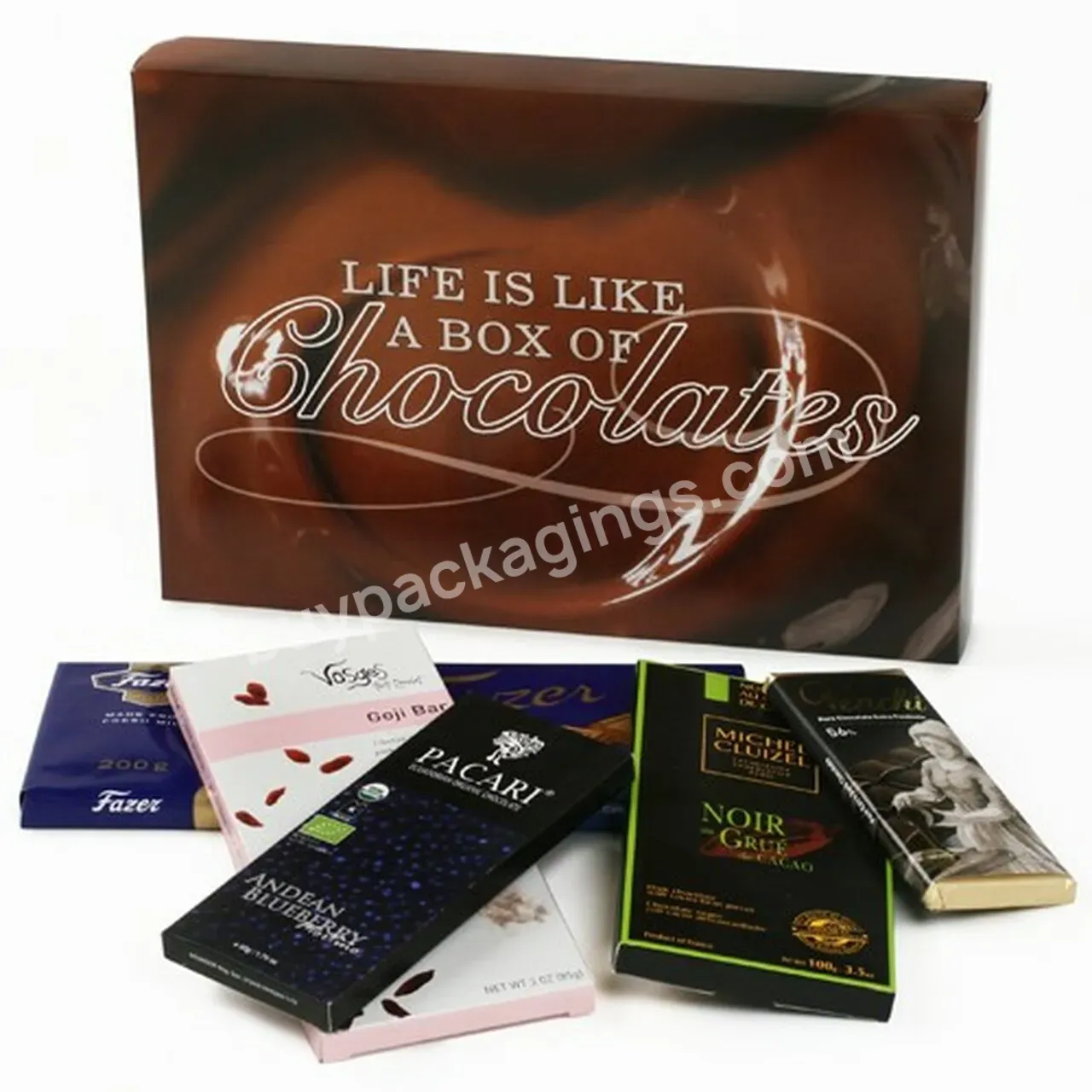 Wholesale Custom Chocolate Bar Box Kraft Paper Eco Friendly Candy Packaging Chocolate Box